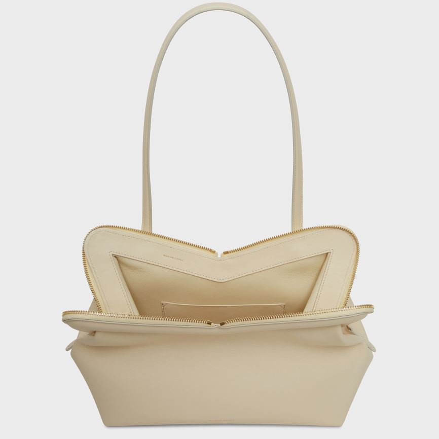 Women's Mansur Gavriel M Frame Shoulder Bags Cream | AU 6502ZV